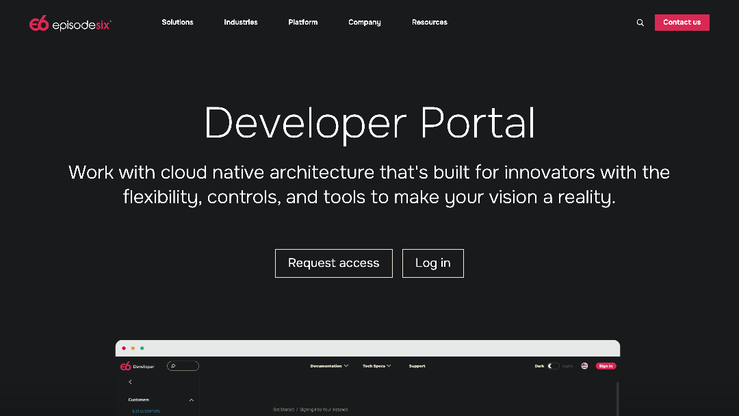 Developer Portal | Build with Episode Six APIs